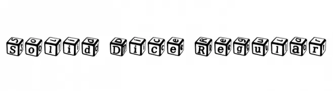 Solid Dice Regular  フリーフォントのダウンロード