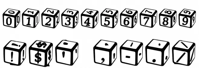 Solid Dice Regular Font OTHER CHARS