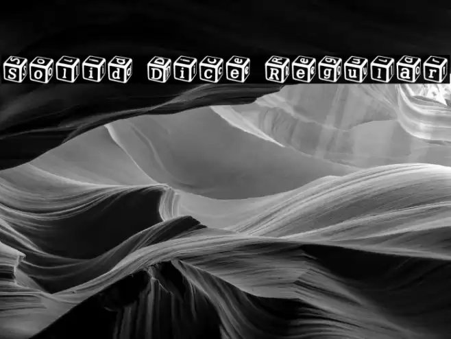 Solid Dice Regular Font examples