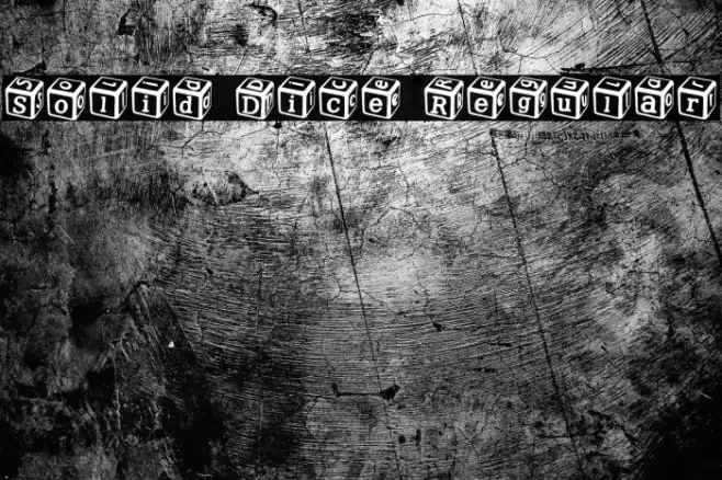 Solid Dice Regular Font examples