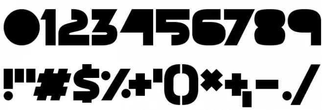 Solid Grooves Font OTHER CHARS