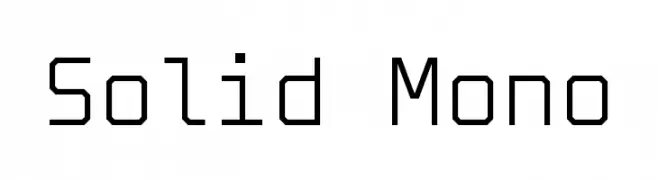 Solid Mono  Frei Schriftart Herunterladen