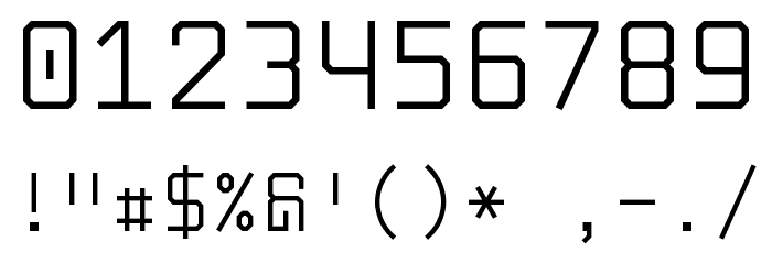 Solid Mono Font OTHER CHARS