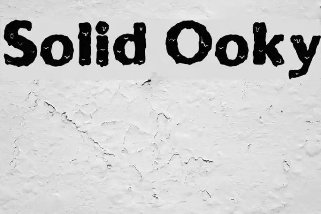 Solid Ooky Font examples