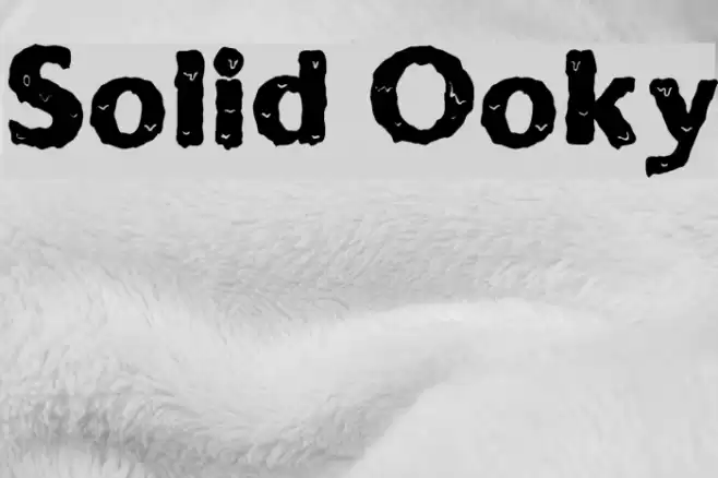 Solid Ooky Font examples