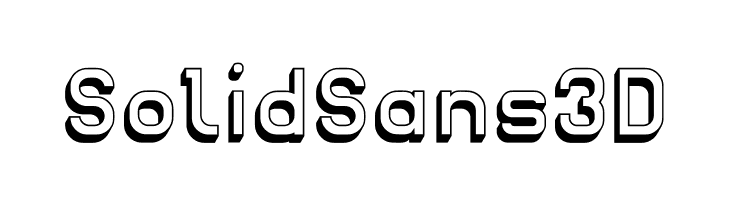 Solid Sans 3D  font caratteri gratis
