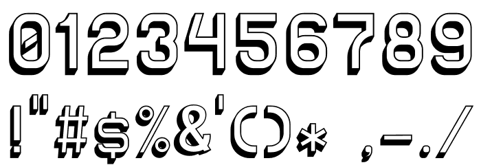 Solid Sans 3D Font OTHER CHARS