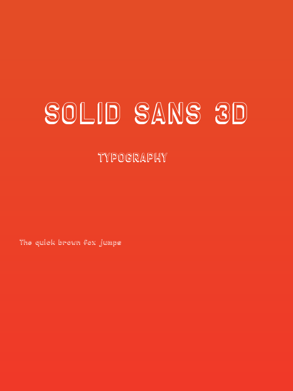 Solid Sans 3D Poster