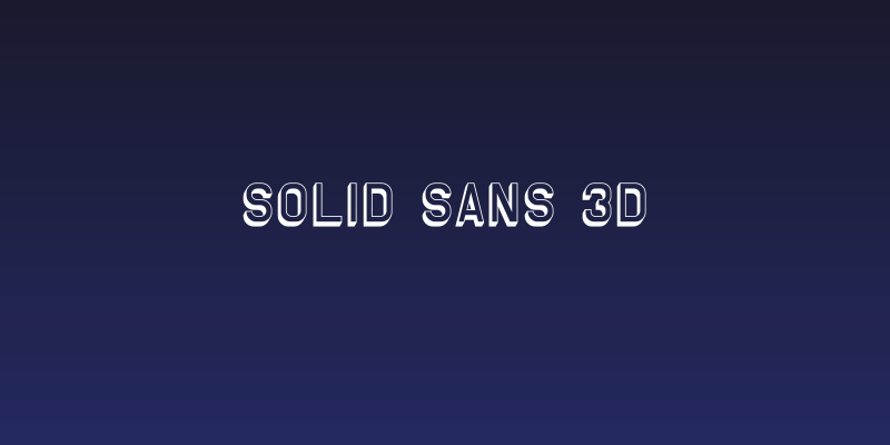 Solid Sans 3D Social Header