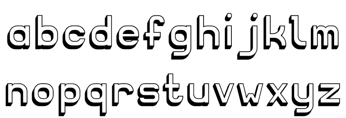 Solid Sans 3D Font LOWERCASE