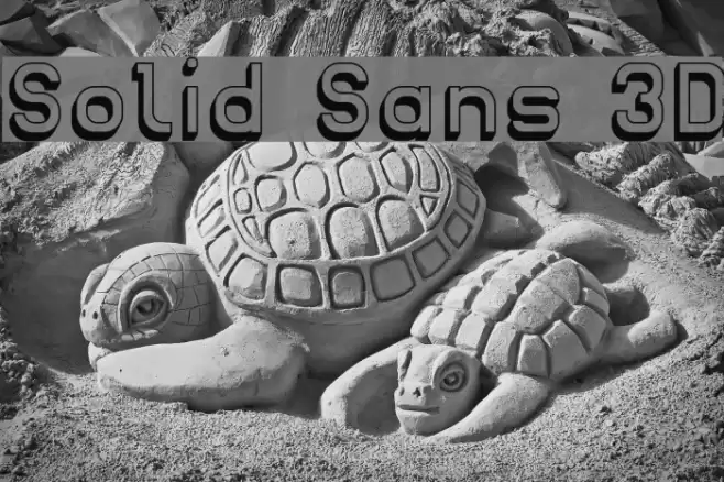 Solid Sans 3D Font examples