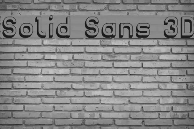 Solid Sans 3D Font examples