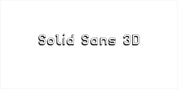 Solid Sans 3D Logo