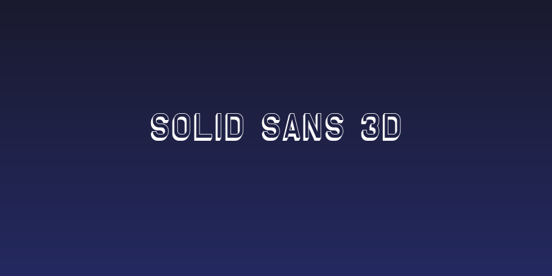 Solid Sans 3D Social Header