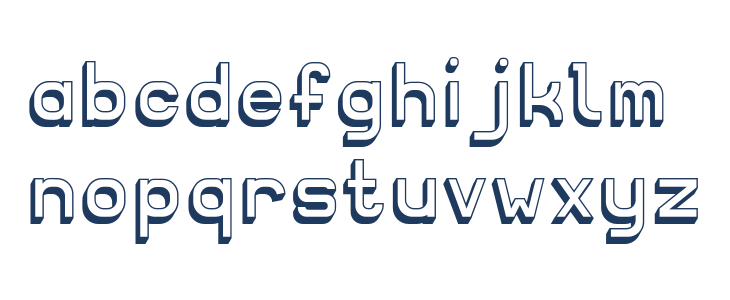 Solid Sans 3D Lowercase