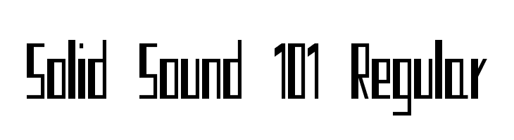 Solid Sound 101 Regular  Free Fonts Download