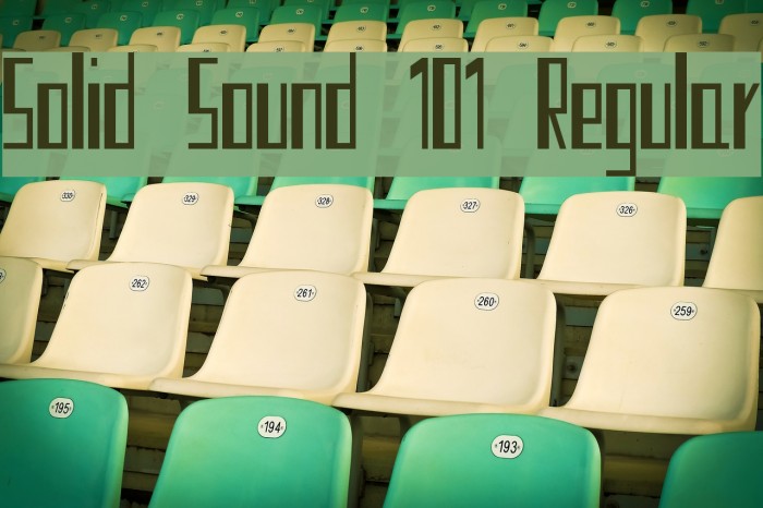 Solid Sound 101 Regular Font examples