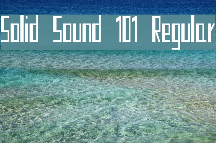 Solid Sound 101 Regular Font examples