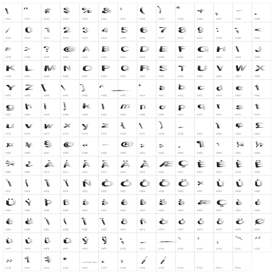 SolidWaste Character Map