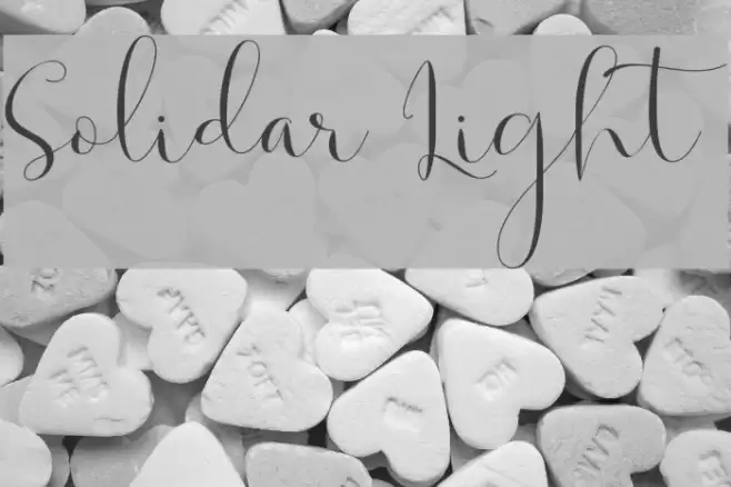 Solidar Light Font examples