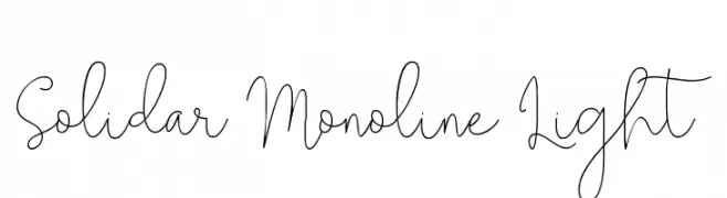 Solidar Monoline Light  Frei Schriftart Herunterladen
