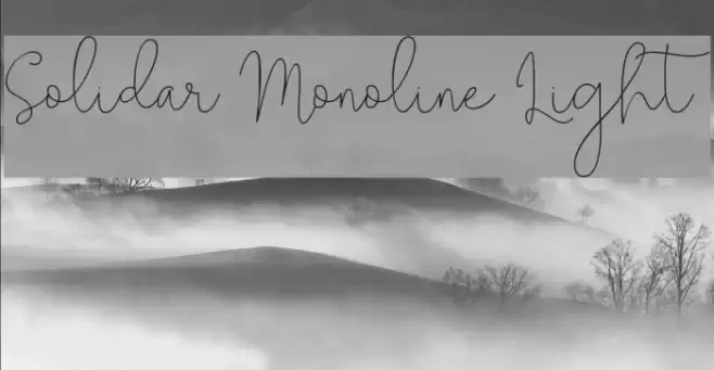 Solidar Monoline Light Font examples