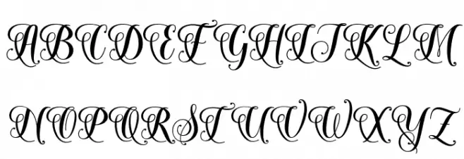 SolidaritasScript Caratteri MAIUSCOLE