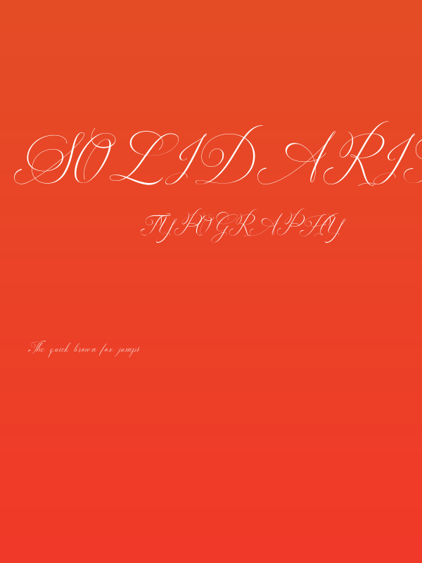 SolidarithaScript-Regular Poster