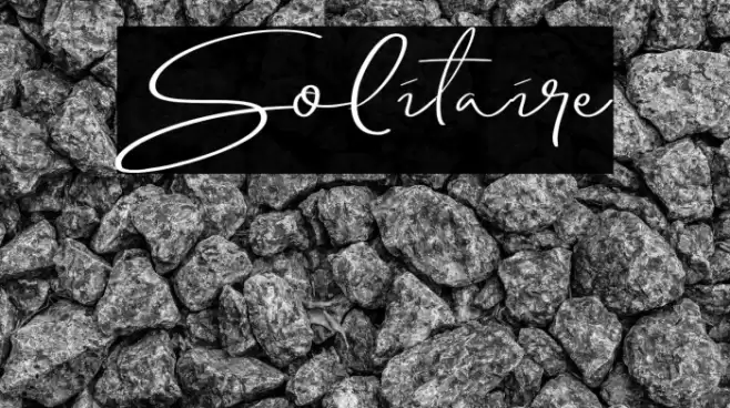 Solitaire फ़ॉन्ट examples