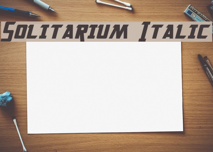 Solitarium Italic Font examples