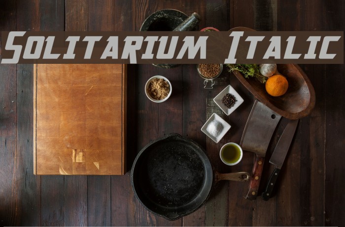 Solitarium Italic Font examples