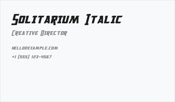 Solitarium Italic Business Card