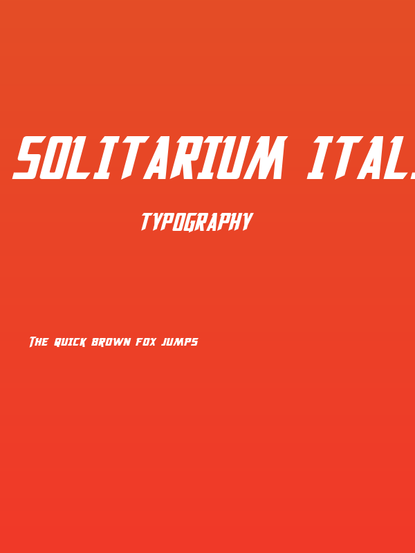 Solitarium Italic Poster
