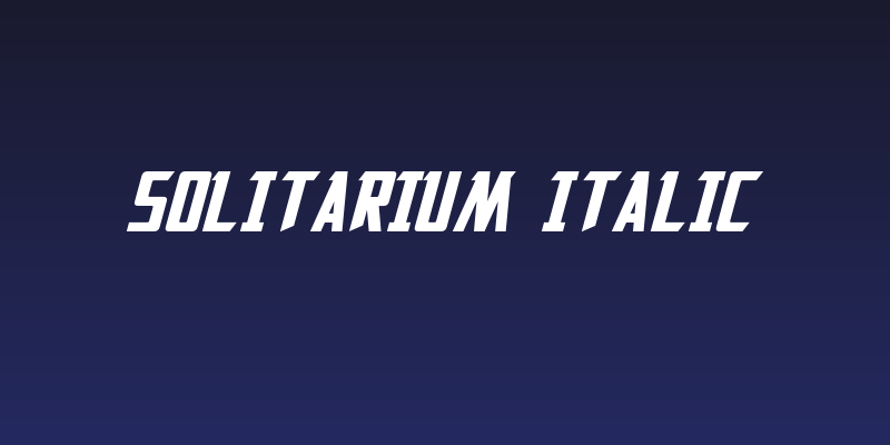 Solitarium Italic Social Header