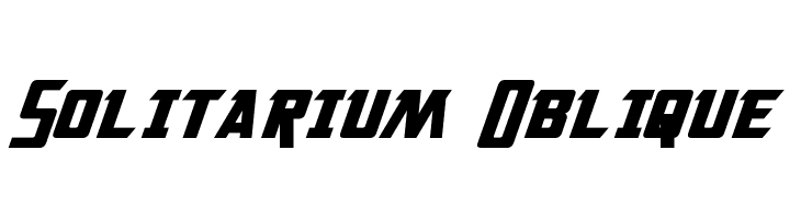 Solitarium Oblique  フリーフォントのダウンロード