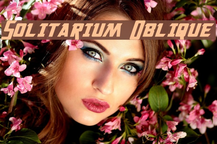 Solitarium Oblique Font examples