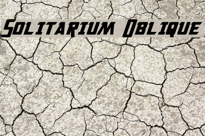 Solitarium Oblique Font examples