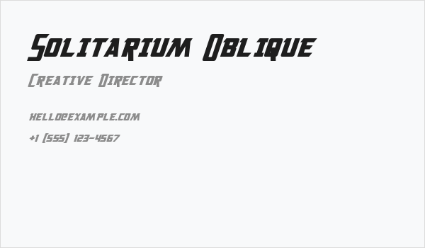 Solitarium Oblique Business Card