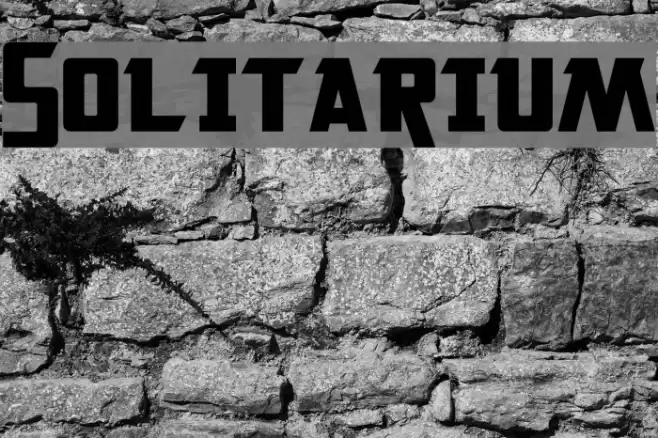 Solitarium Font examples
