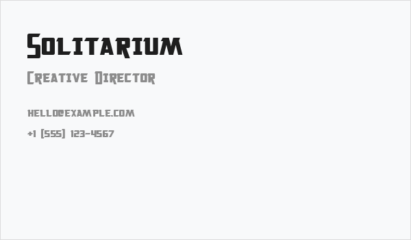 Solitarium Business Card