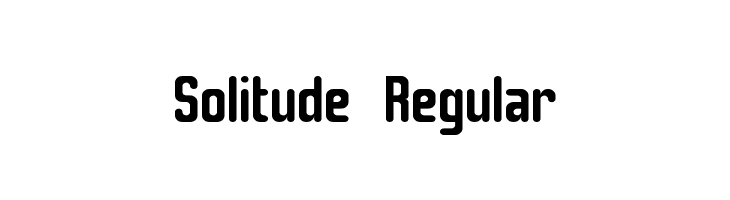 Solitude Regular  Скачать бесплатные шрифты