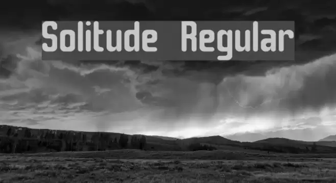 Solitude Regular Font examples