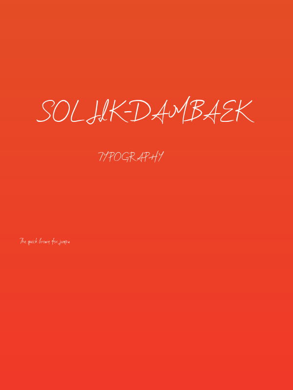 Soljik-Dambaek Poster