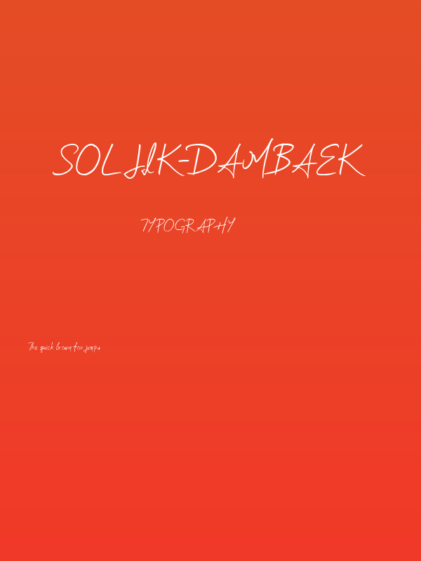 Soljik-Dambaek Poster