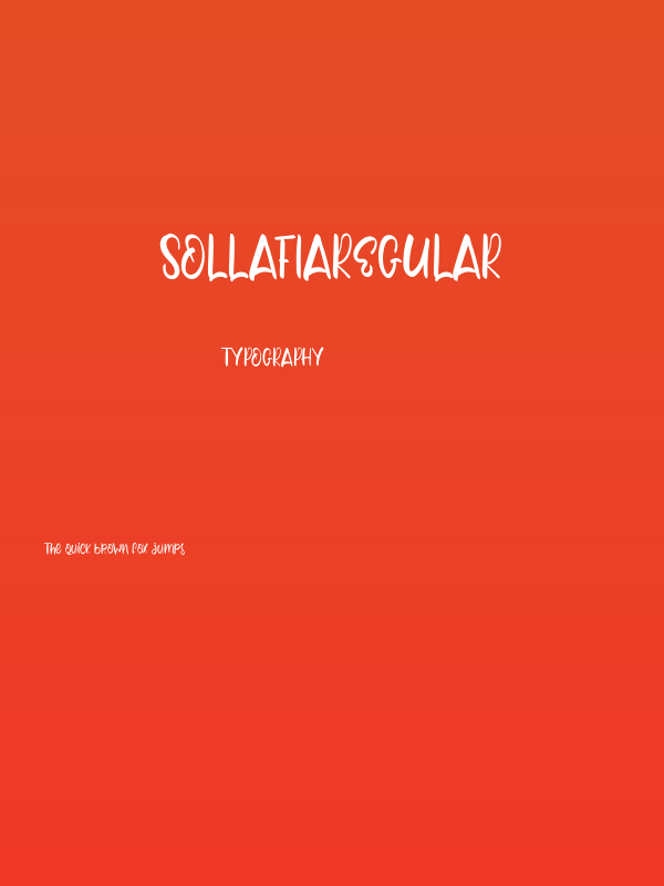SollafiaRegular Poster