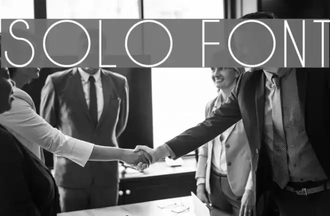 Solo Font examples