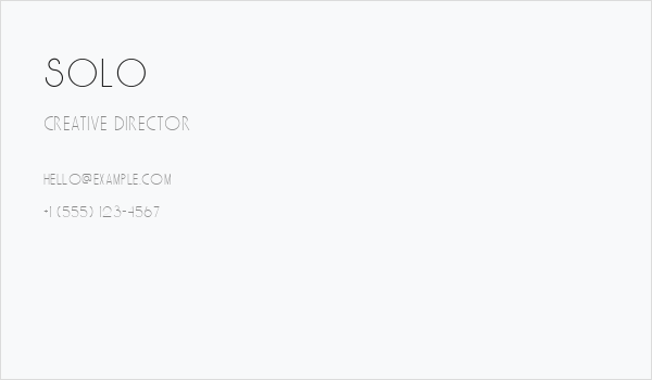 Solo Business Card