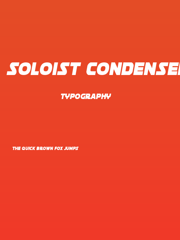 Soloist Condensed Poster