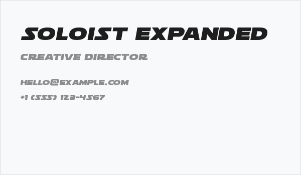 Soloist Expanded Business Card
