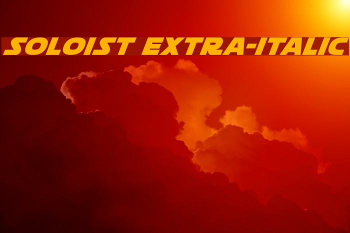 Soloist Extra-Italic Font examples